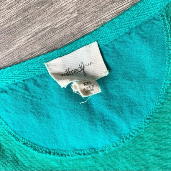 Aritzia Wilfred Free Linen Muscle T-shirt Tee Sleeveless Green Size XXS - Picture 8 of 10